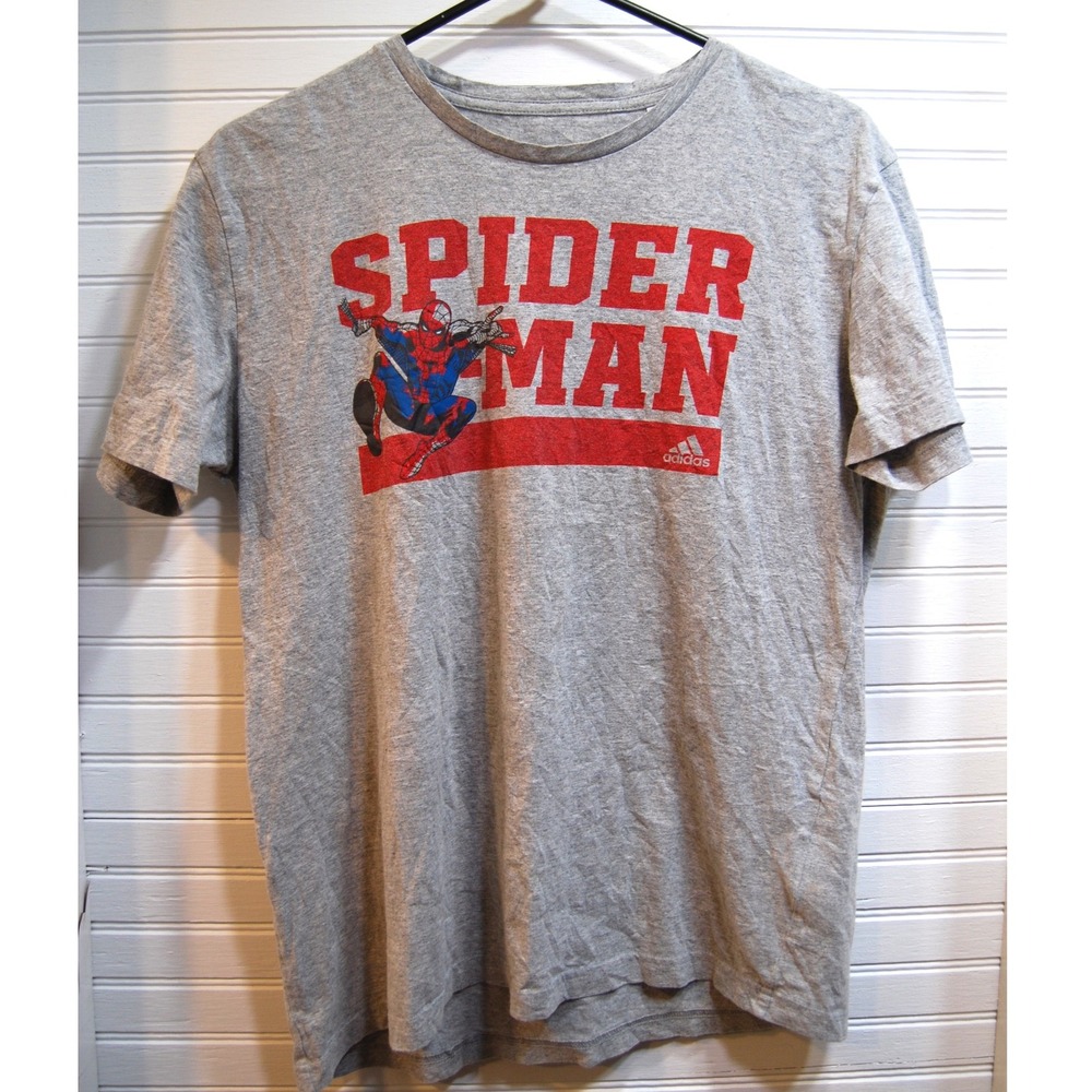 Women's Spiderman t-shirt Medium Adidas Sample Tee 100% cotton